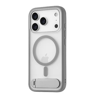 Чехол защитный uBear Stand 360° Mag Case для iPhone 17 Pro, MagSafe совместимый, силикон, софт-тач, серый
