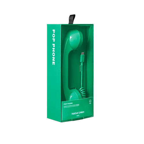 NATIVE UNION POP PHONE, телефонная трубка USB-C, цвет: зелёный