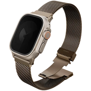 Uniq for Apple Watch 49/46/45/44mm Dante PRO Strap Mesh Steel Ember Gold