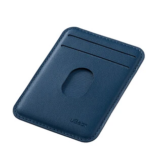 Магнитный кардхолдер uBear Split, эко-кожа, тёмно-синий