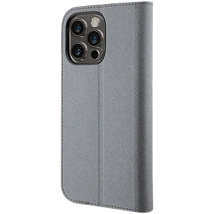 Lagerfeld для iPhone 13 Pro чехол PU Saffiano NFT Karl & Choupette Booktype Silver