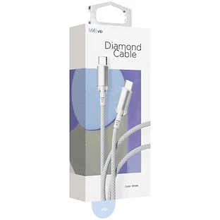 Дата-кабель VLP Diamond Cable USB C - USB C, 1.2м, белый