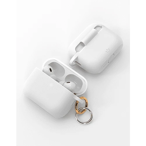 Чехол силиконовый VLP Charm Case для AirPods Pro 3, белый