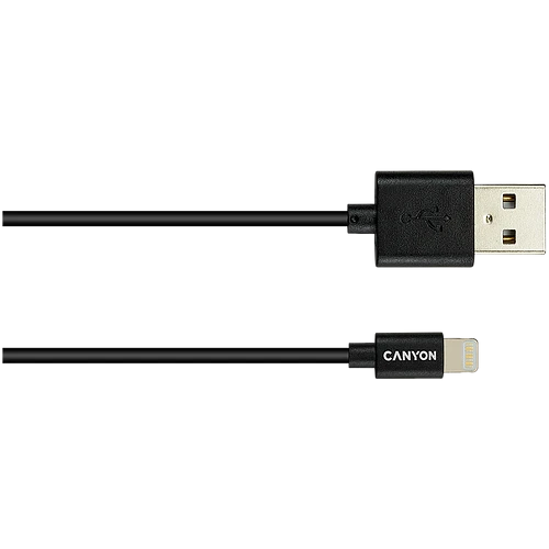Кабель Canyon USB-A - Lightning MFI, 1м, Черный