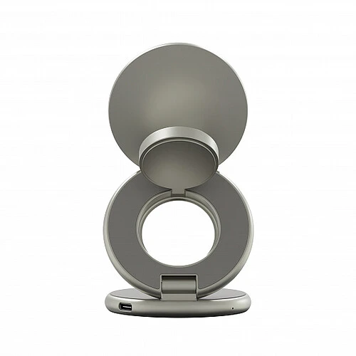 Беспроводное зарядное устройство 3 в 1 Magssory Signature Disc Pro для Apple, с поддержкой Qi2, Titan