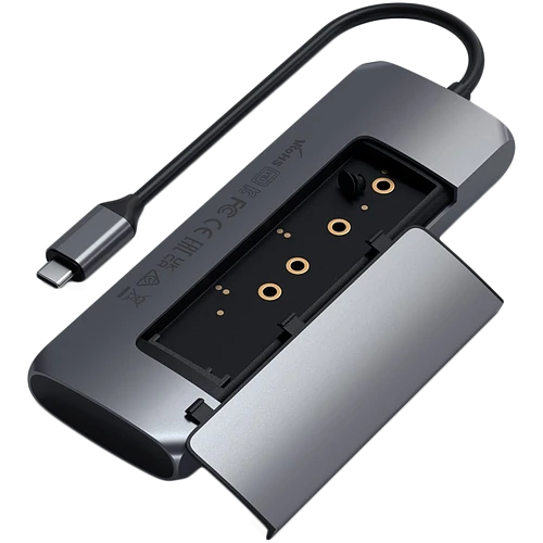 Адаптер Satechi USB-C Hybrid Multiport Adapter (with SSD Enclosure), Space Grey