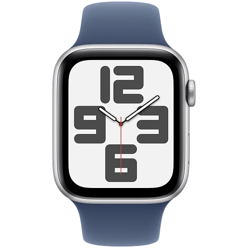 Apple Watch SE 2 (2024) GPS 40mm Silver Aluminium Case with Denim Sport Band - S/M