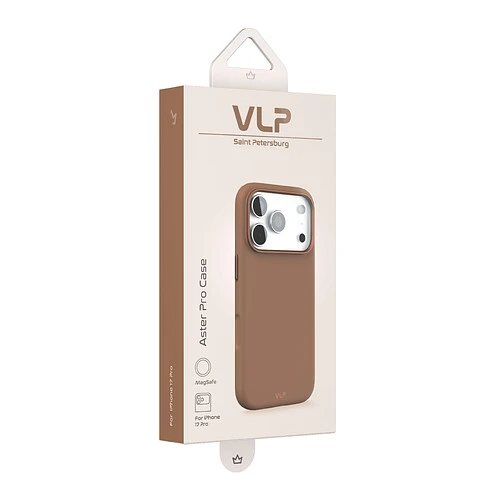 Чехол защитный VLP Aster Pro Case с MagSafe для iPhone 17 Pro, мокка