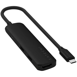 Адаптер Satechi 4-in-1 USB-C Slim Multiport Adapter with 4K HDMI and Fast Data Transfer - Черный
