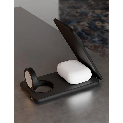 Беспроводное зарядное устройство VLP Alum Power Pro Qi2 для Apple, черный титан