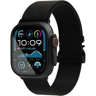 Ремешок из нержавеющей стали VLP Milanese Band Pro для Apple Watch 42/44/45 мм, черный