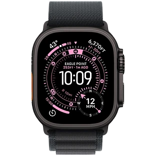 Apple Watch Ultra 3, GPS + Cellular, 49mm, Black Titanium Case with Black Alpine Loop - S