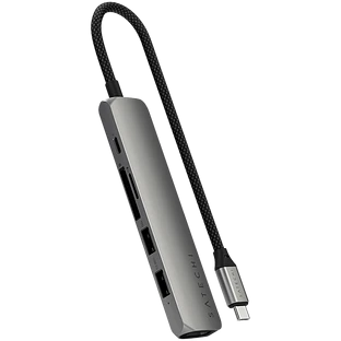 Адаптер Satechi 6-in-1 USB-C Slim Multiport Adapter, Space Grey