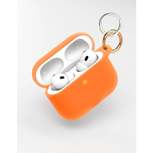 Чехол силиконовый VLP Charm Case для AirPods Pro 3, оранжевый