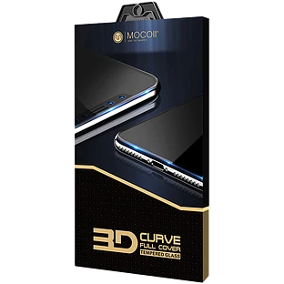 Защитное стекло MOCOLL полноразмерное 3D для iPhone 12 Pro Max Черное (Серия Platinum)