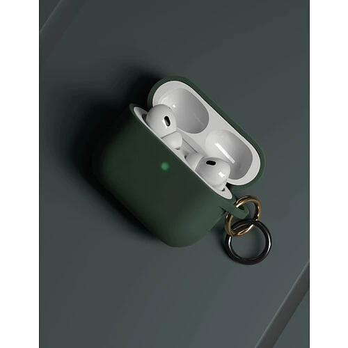Чехол силиконовый VLP Charm Case для AirPods Pro 3, темно-зеленый