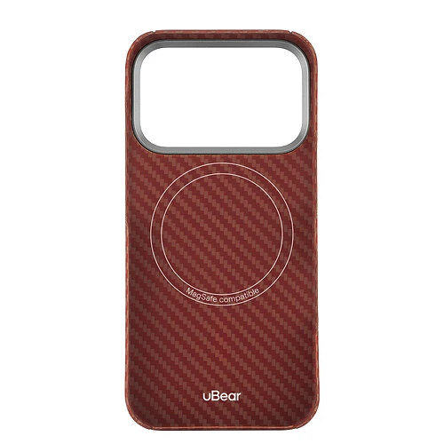 Чехол защитный uBear Supreme Case для iPhone 17 Pro, ультратонкий, материал Кевлар, MagSafe совместимый, оранжевый