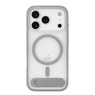 Чехол защитный uBear Stand 360° Mag Case для iPhone 17 Pro, MagSafe совместимый, силикон, софт-тач, серый