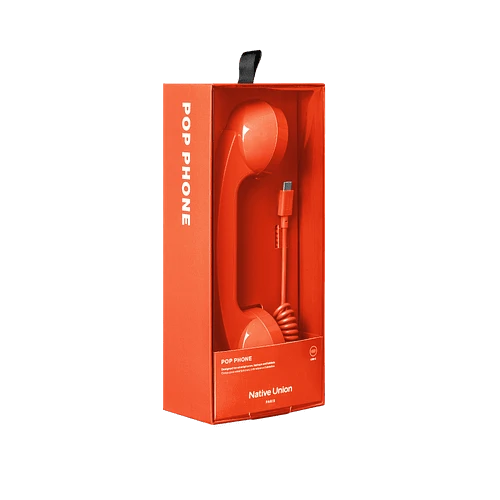 NATIVE UNION POP PHONE, телефонная трубка USB-C, цвет: ярко-красный