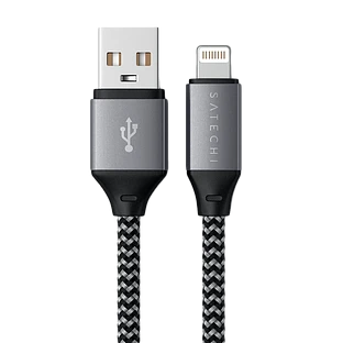 Кабель Satechi USB-A to Lightning Cable, 0.25м, с сертификацией MFI