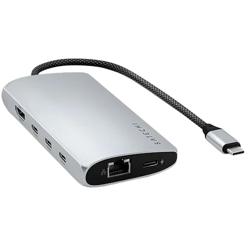 Адаптер Satechi USB-C Multiport Adapter 8K With Ethernet V3, Silver