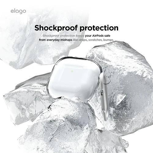 Elago для AirPods 4 чехол Clear Hang case Transparent