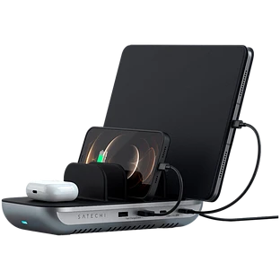 Зарядная станция Satechi Dock5 Multi-Device Charging Station with Wireless Charging. Цвет: серый кос