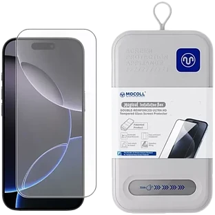 Защитное стекло MOCOLL 2.5D iPhone 16 Pro Max + Установочный комплект