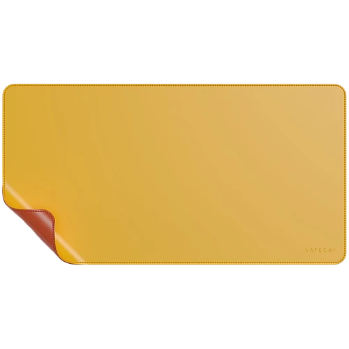 Коврик Satechi Dual Side ECO-Leather Deskmate. Цвет: Желтый/оранжевый