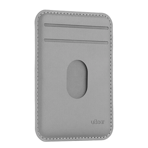 Магнитный кардхолдер uBear Split, эко-кожа, серый