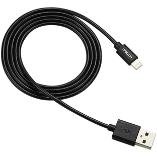 Кабель Canyon USB-A - Lightning MFI, 1м, Черный