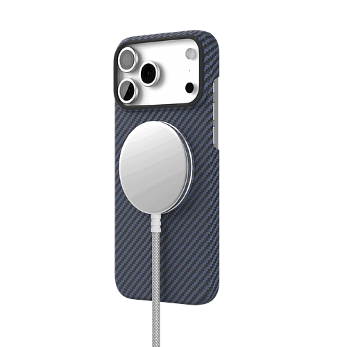 Чехол защитный VLP Kevlar Case с MagSafe для iPhone 17 Pro Max, синий