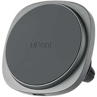 Беспроводное автомобильное зарядное устройство uBear Way, совместимое с Qi2 и MagSafe, c креплением на автомобильную решетку