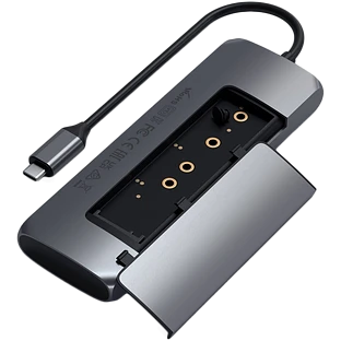 Адаптер Satechi USB-C Hybrid Multiport Adapter (with SSD Enclosure), Space Grey