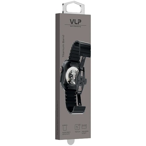 Ремешок VLP Titanium Band для Apple Watch 42/44/45/49, черный