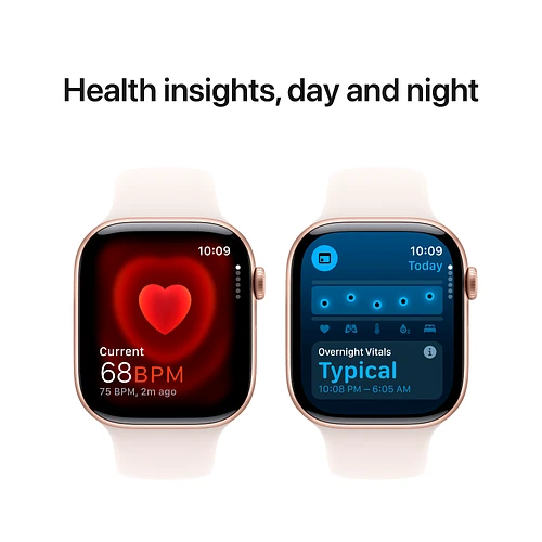 Apple Watch Series 10 GPS 46mm Rose Gold Aluminum Case with Light Blush Sport Band - M/L