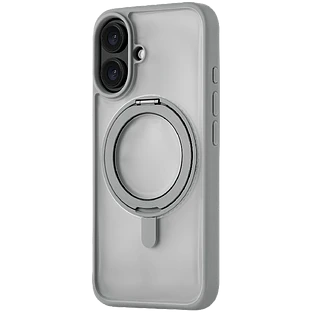 Чехол защитный uBear Сlip 360 Mag Case iPhone 16  силк-тач  серый