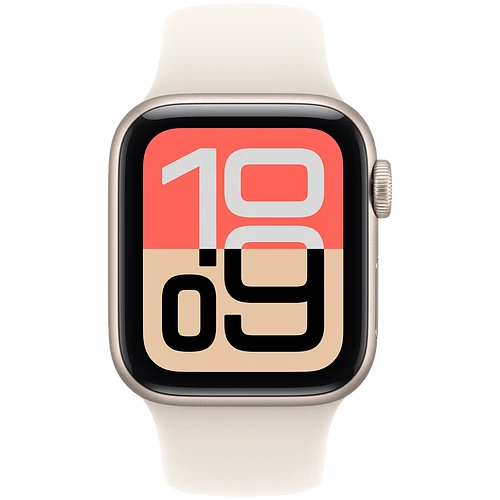 Apple Watch SE 3, GPS, 40mm, Starlight Aluminium Case with Starlight Sport Band - S/M