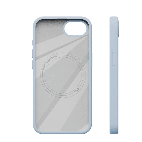 Чехол защитный VLP Aster Case с MagSafe для iPhone 16e голубой