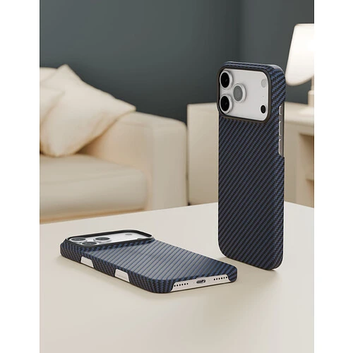 Чехол защитный VLP Kevlar Case с MagSafe для iPhone 17 Pro Max, синий