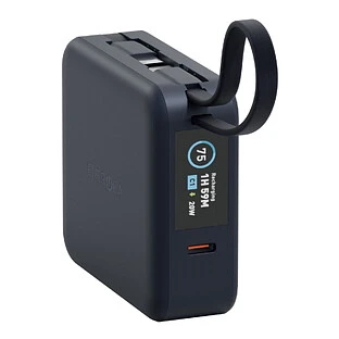 Аккумулятор внешний Energea MagPac MINI Plus, 10000 mAh Magnetic wireless 15W + С 20W +2 C cables and Display Blue