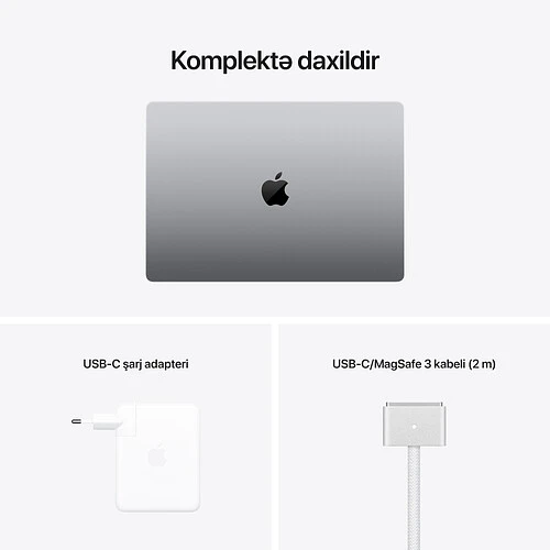 Macbook Pro 16", M1 Pro (10C CPU/16C GPU), 16GB, 512GB, Серый космос