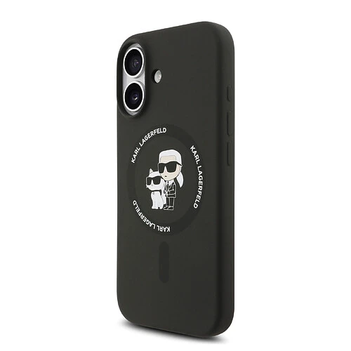 Чехол KARL LAGERFELD для iPhone 17 Liquid Silicone NFT Karl & Choupette Hard Black (MagSafe)