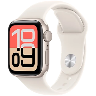 Apple Watch SE 3, GPS, 40mm, Starlight Aluminium Case with Starlight Sport Band - M/L
