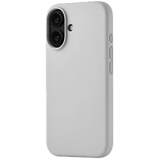 Чехол защитный uBear Touch Mag Case iPhone 16,силикон,софт-тач, светло-серый