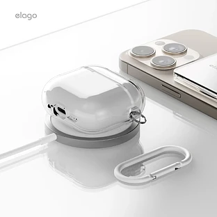 Elago для AirPods 4 чехол Clear Hang case Transparent