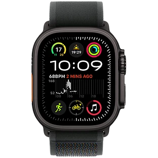 Apple Watch Ultra 2 2024 GPS + Cellular 49mm Black Titanium Case with Black Trail Loop - M/L