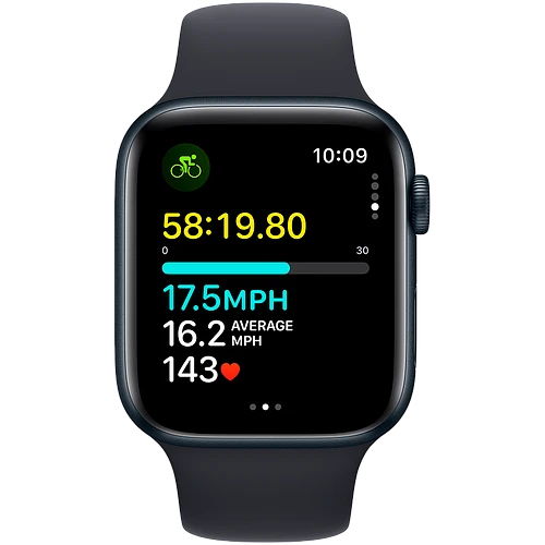 Apple Watch SE 2 (2023) GPS 44mm Midnight Aluminum Case with Midnight Sport Band - S/M
