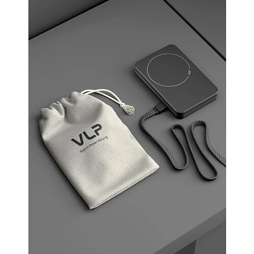 Аккумулятор внешний VLP Diamond Energy Pro MagSafe, Qi2, 5000 mAh, 3A, USB-C, черный