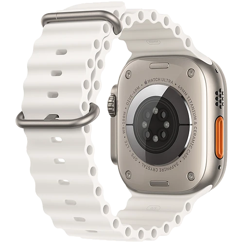 Apple Watch Ultra 2 2024 GPS + Cellular 49mm Natural Titanium Case with White Ocean Band 